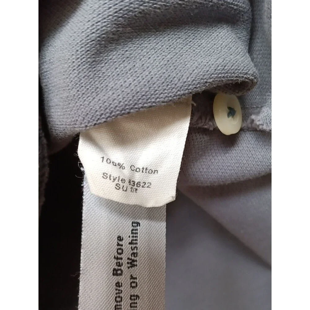 Men's J CREW distressed Cotton Polo Shirt Color Grey
